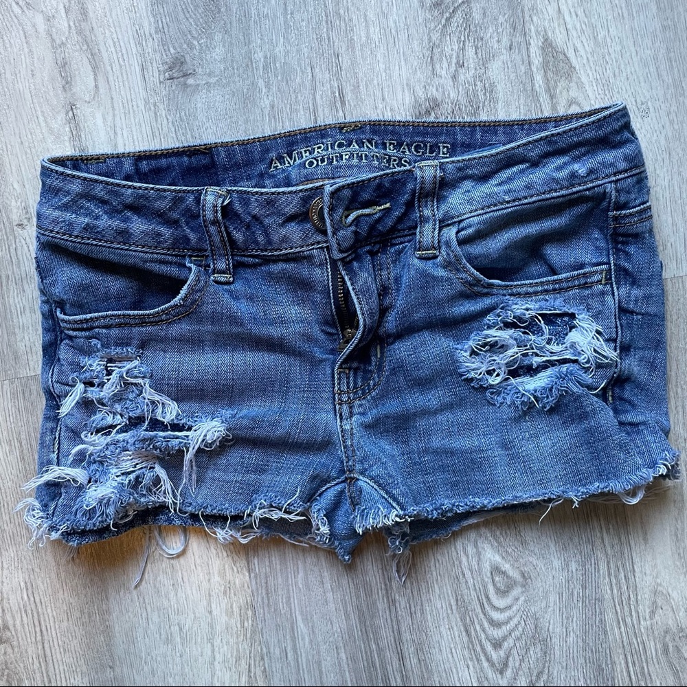 American Eagle Distressed Jean Shorts